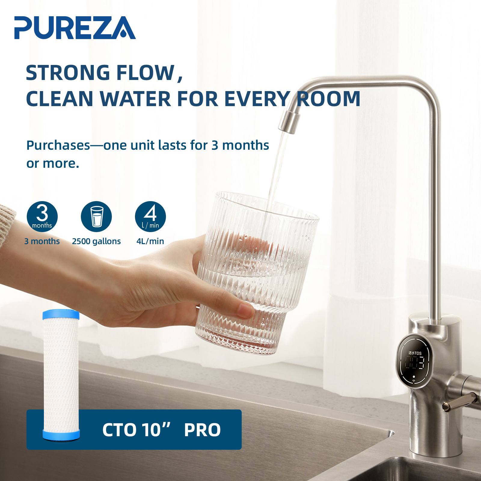 10 inch universal cto carbon block filter cartridge