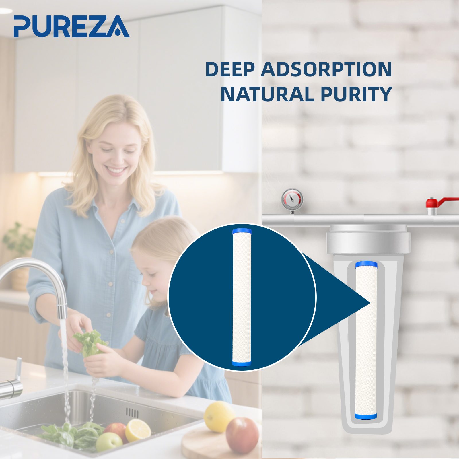 20 inch universal carbon block water filter cartridge