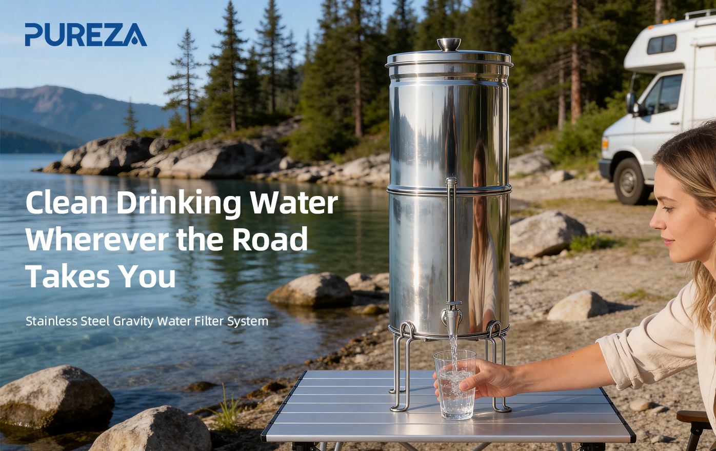 Stainless Steel Gravity Water Filter System