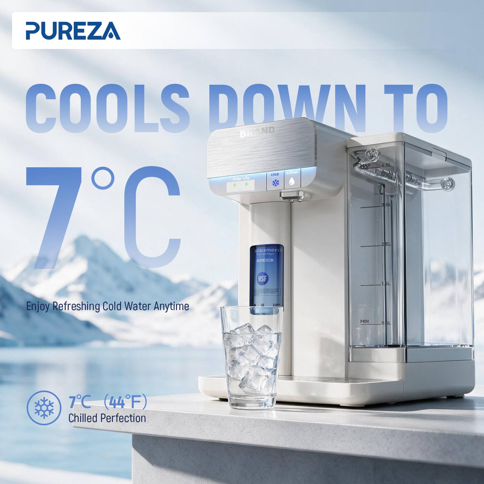 Impressively Low 44°F Cooling Performance Impressively Low 44°F Cooling Performance